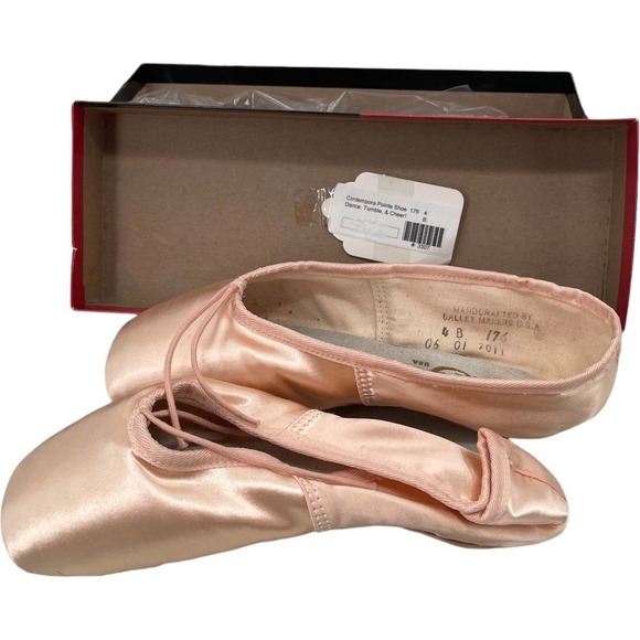 Capezio 176 European Pink Contempora Ballet Pointe Shoes 4B - Picture 3 of 9